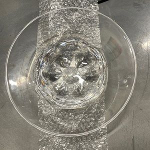 Orrefor crystal bowl etched with name and numbers